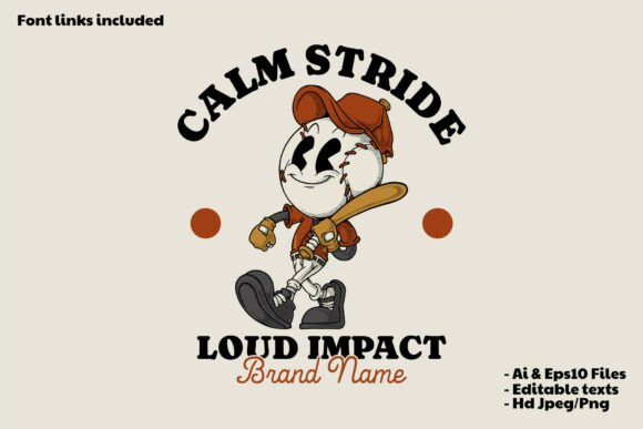 Baseball Player Mascot Holding Baseball: A Dynamic Logo for Bold Branding