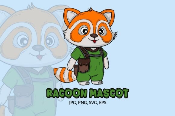 Cute Raccoon Mascot Clipart Kawaii: A Versatile Design Asset for Creatives