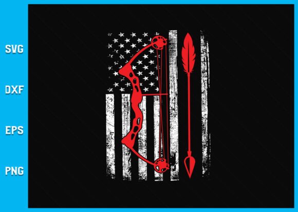 Deer Hunting American Flag Bow Hunting: Creative Integration for Projects and Personal Use