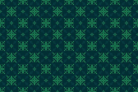 Green Batik Seamless Pattern: Merging Tradition with Modern Design