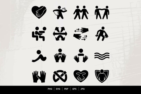 Human Interaction & Care Icons Set
