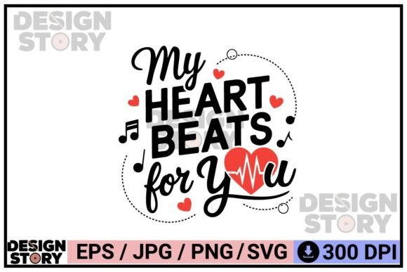My Heart Beats for You Music Love SVG: A Romantic Design for Every Occasion