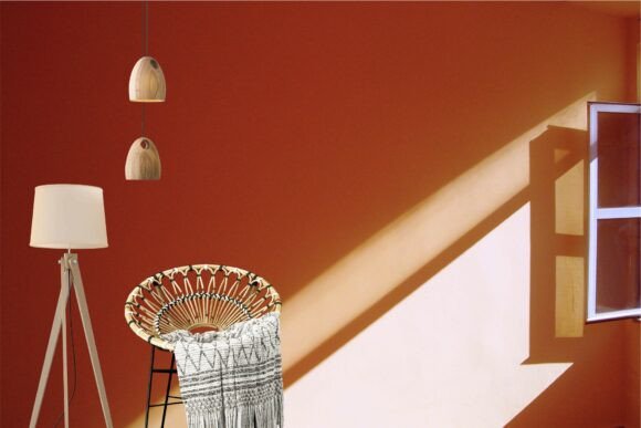 Revitalize Your Creative Projects with the Vibrant Orange Reading Corner Design