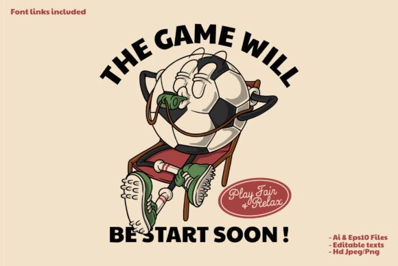 Soccer Ball Mascot Relaxing in a Chair: A Unique Branding Asset