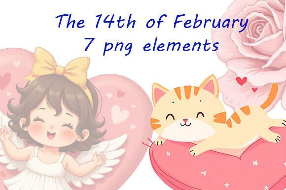 Valentine's Day Symbols Clipart PNG