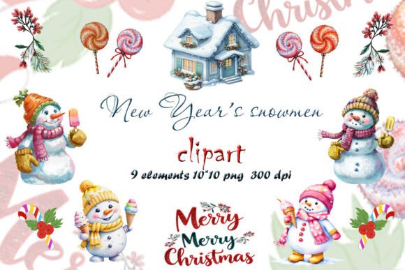 Winter Holiday Snowmen Clipart: A Versatile Resource for Creative Projects